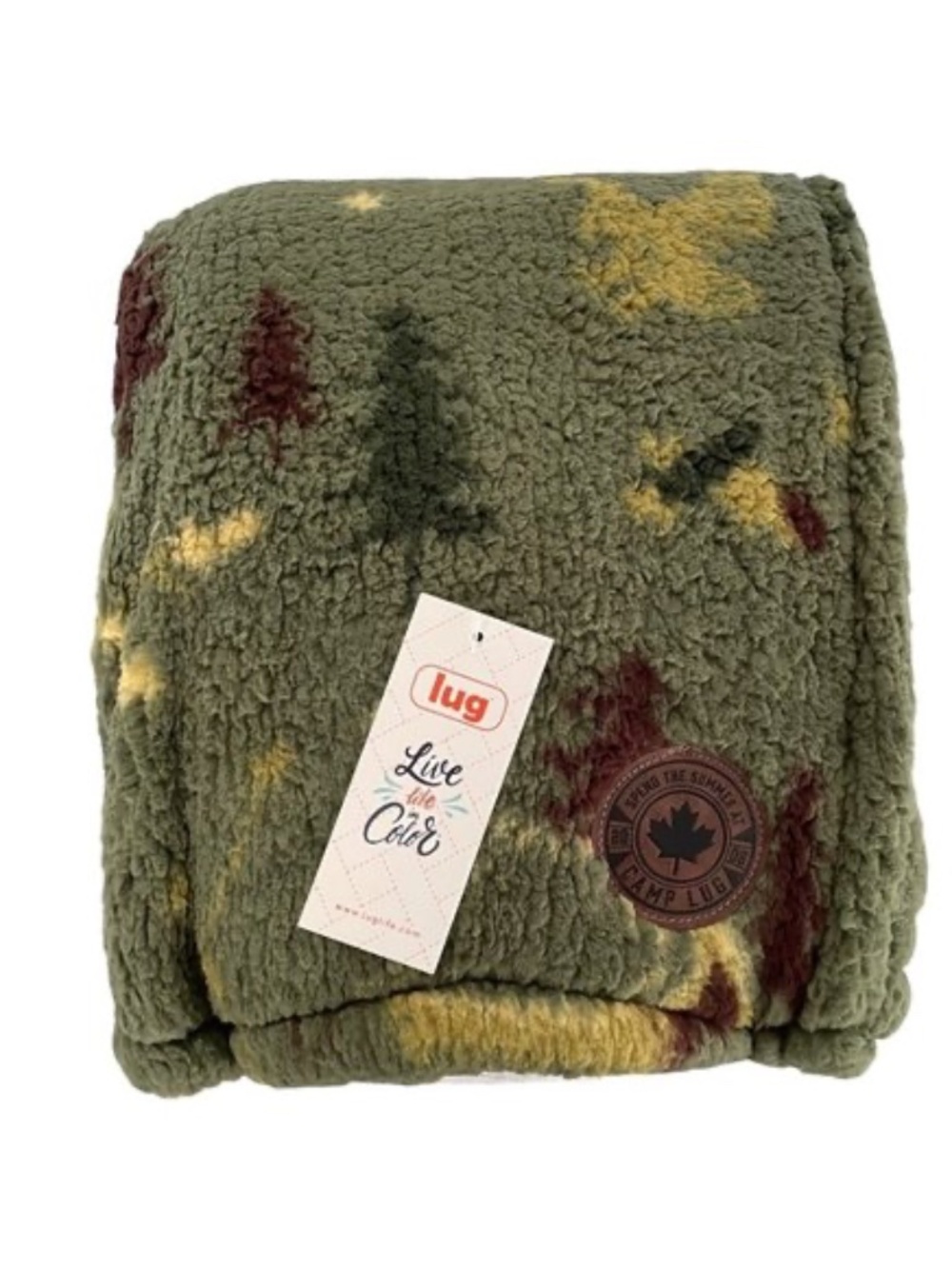 Lug Camp Green Sherpa Throw